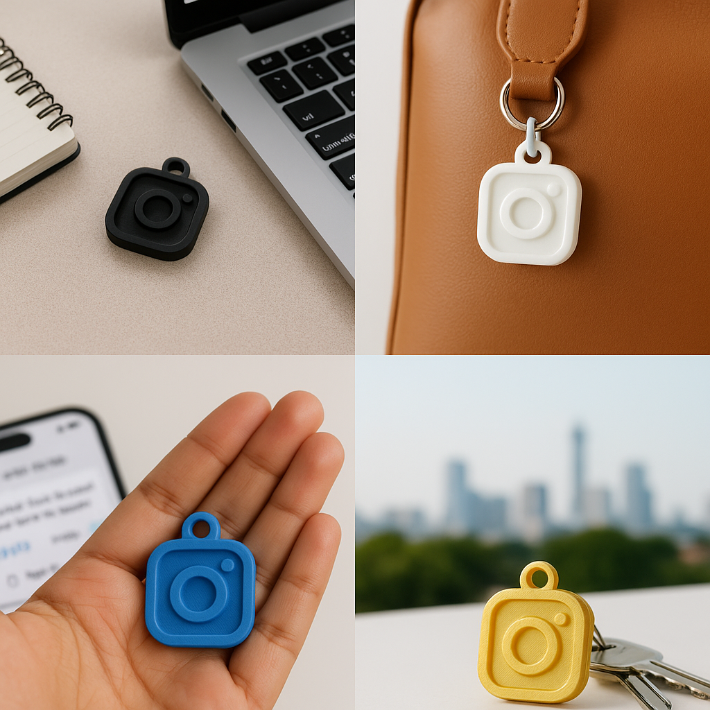 Social Media NFC Keychain Tag – 3D Printed Charm